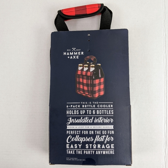 Axe & Hammer Cooler 6 Pack Bottle Insulated - Picture 3 of 8